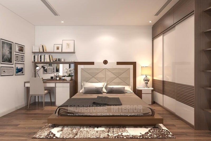 Mẫu giường ngủ ưa chuộng được nhiều khách hàng lựa chọn cho không gian nhà phố, chung cư...